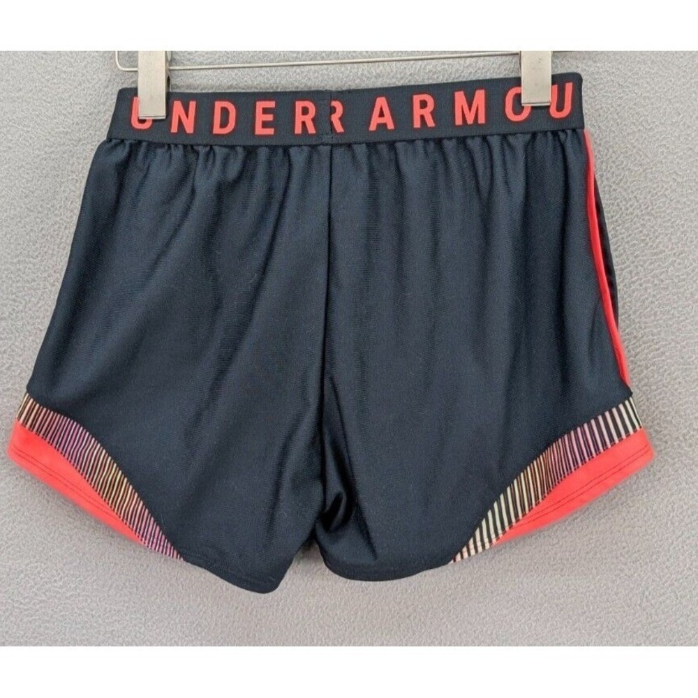 Under Armour Women's Play Up Running Shorts Gym Yoga Active Black Orange Size XS - Picture 4 of 11